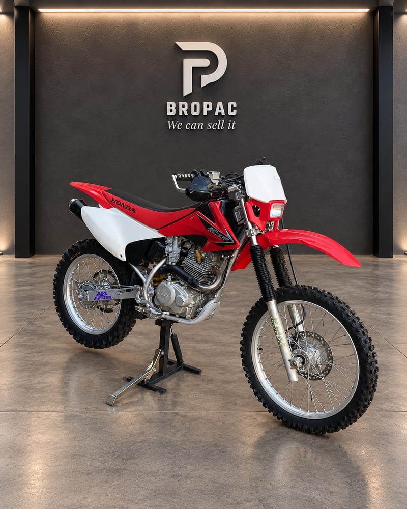 Honda CRF motorcycle photographed at the Bropac showroom